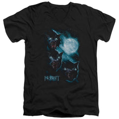 The Hobbit Three Warg Moon Men's 30/1 Cotton Slim V-Neck T-Shirt