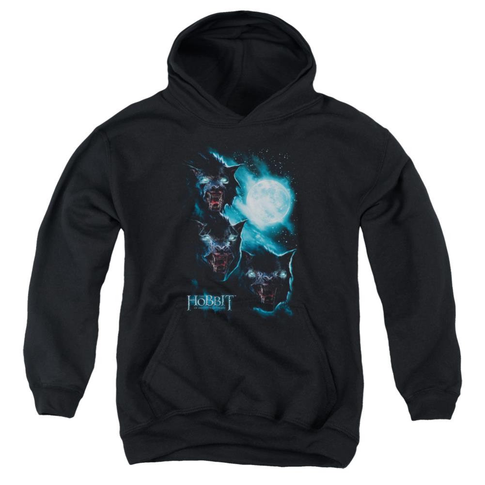 The Hobbit Three Warg Moon Youth Cotton Poly Pull-Over Hoodie