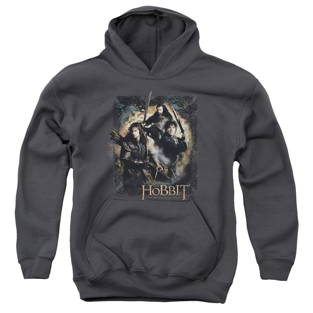 The Hobbit Weapons Drawn Youth Cotton Poly Pull-Over Hoodie