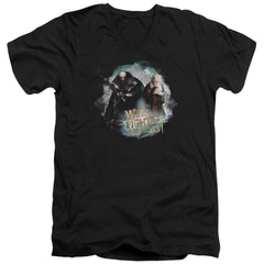 The Hobbit We're Fighters Men's 30/1 Cotton Slim V-Neck T-Shirt