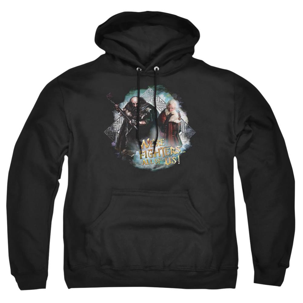 The Hobbit We're Fighters Men's Pull-Over 75 25 Poly Hoodie