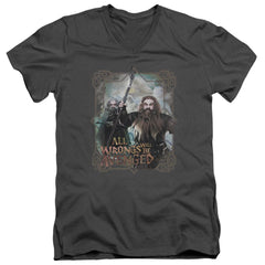 The Hobbit Wrongs Avenged Men's 30/1 Cotton Slim V-Neck T-Shirt