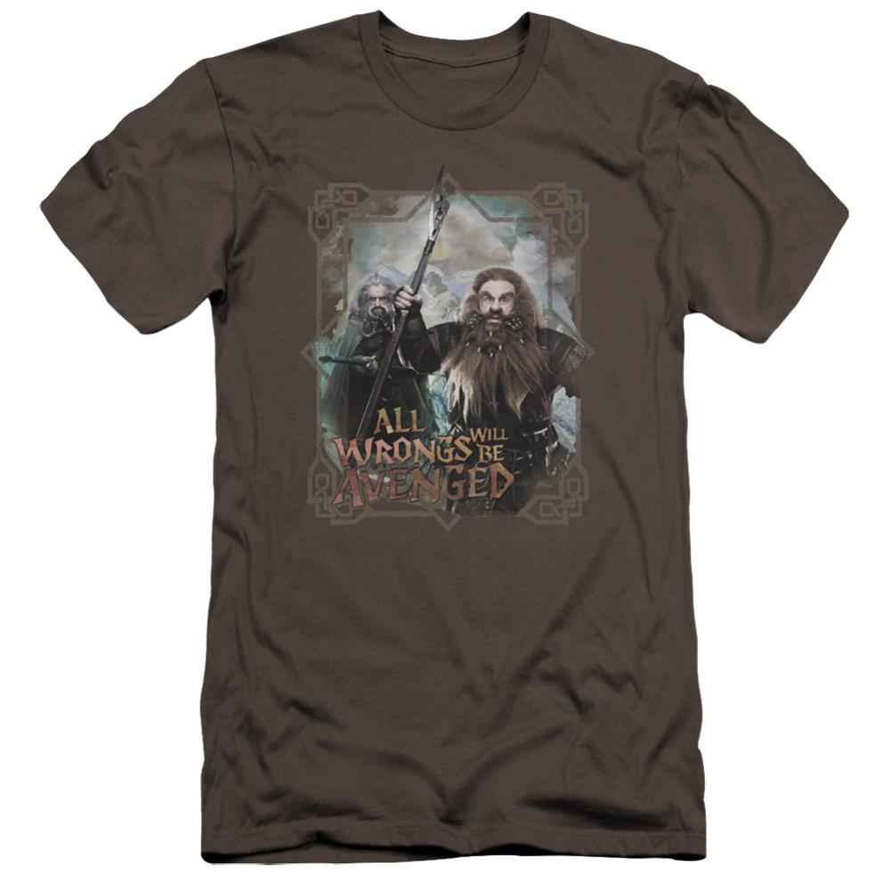 The Hobbit Wrongs Avenged Men's Ultra-Soft 30/1 Cotton Slim Short-Sleeve T-Shirt