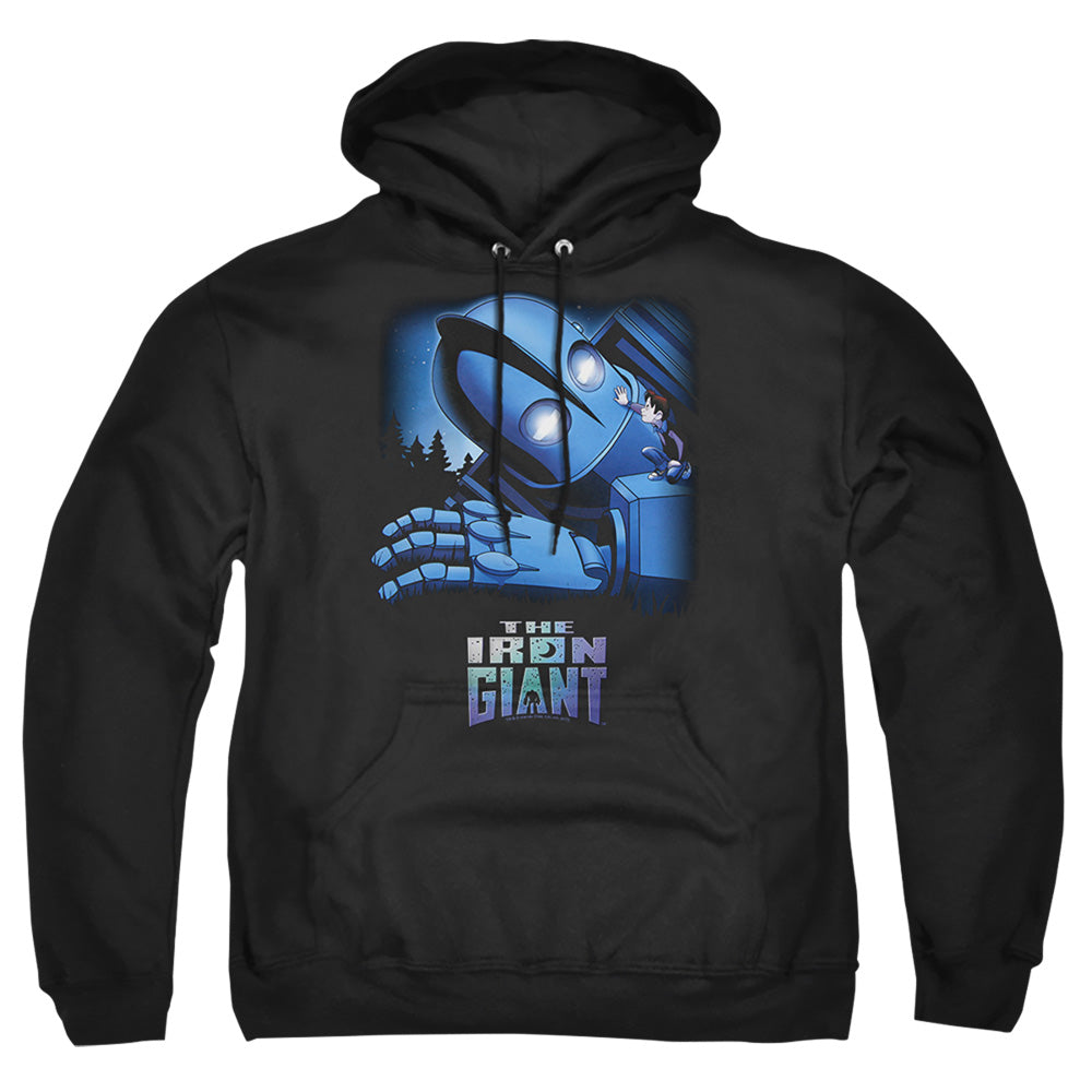 The Iron Giant Giant And Hogarth Men's Pull-Over 75 25 Poly Hoodie