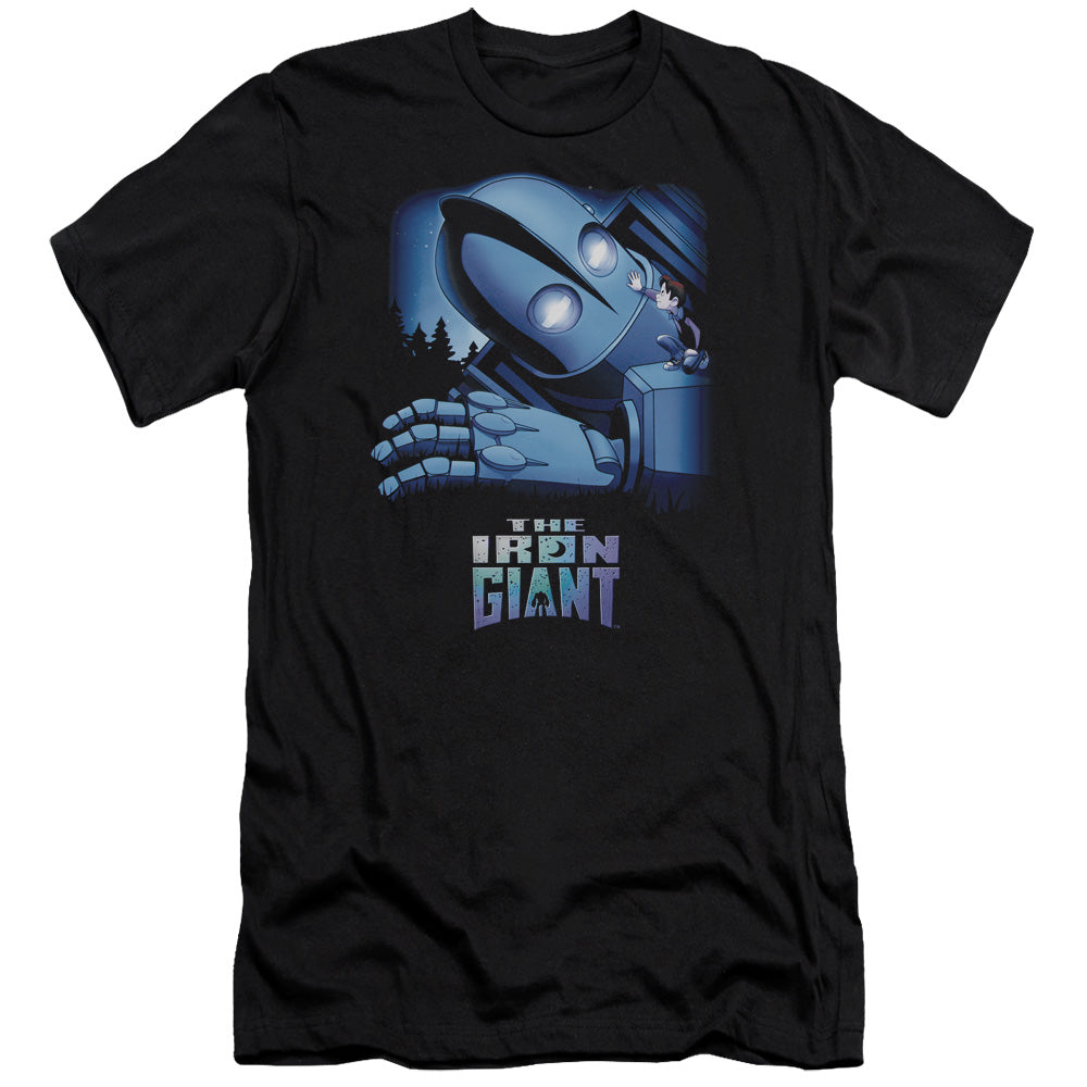 The Iron Giant Giant And Hogarth Men's Ultra-Soft 30/1 Cotton Slim Short-Sleeve T-Shirt