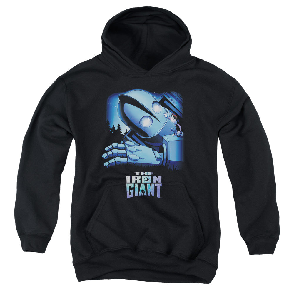The Iron Giant Giant And Hogarth Youth Cotton Poly Pull-Over Hoodie