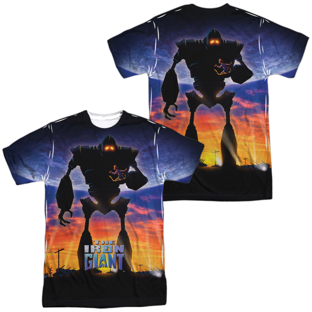 The Iron Giant Giant Poster Men's Regular Fit Polyester Short-Sleeve T-Shirt