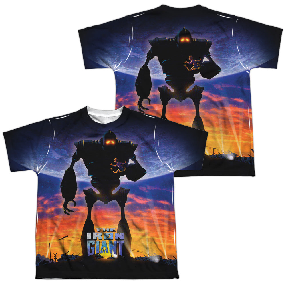 The Iron Giant Giant Poster Youth Regular Fit Poly Short-Sleeve T-Shirt