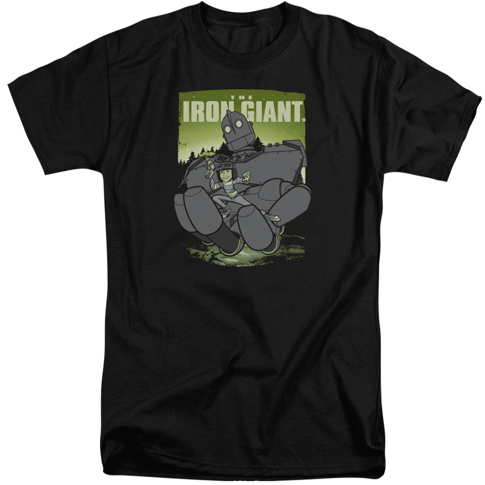 The Iron Giant Helping Hand Men's 18/1 Tall Cotton Short-Sleeve T-Shirt