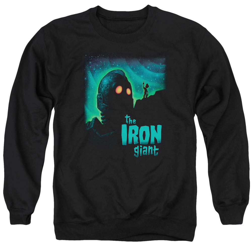 The Iron Giant Look To The Stars Men's Crewneck 50 50 Poly Long-Sleeve T-Shirt