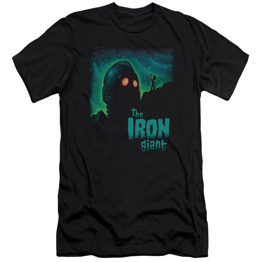 The Iron Giant Look To The Stars Men's Ultra-Soft 30/1 Cotton Slim Short-Sleeve T-Shirt
