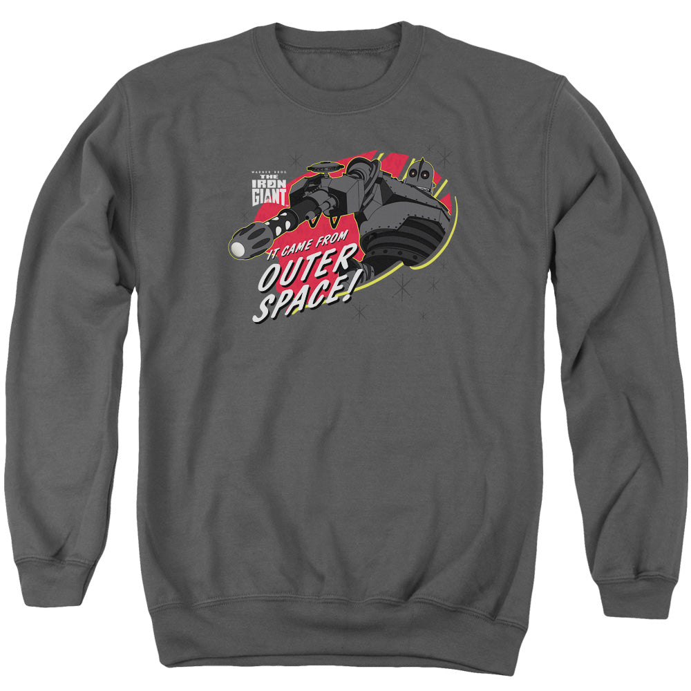 The Iron Giant Outer Space Men's Crewneck 50 50 Poly Long-Sleeve T-Shirt
