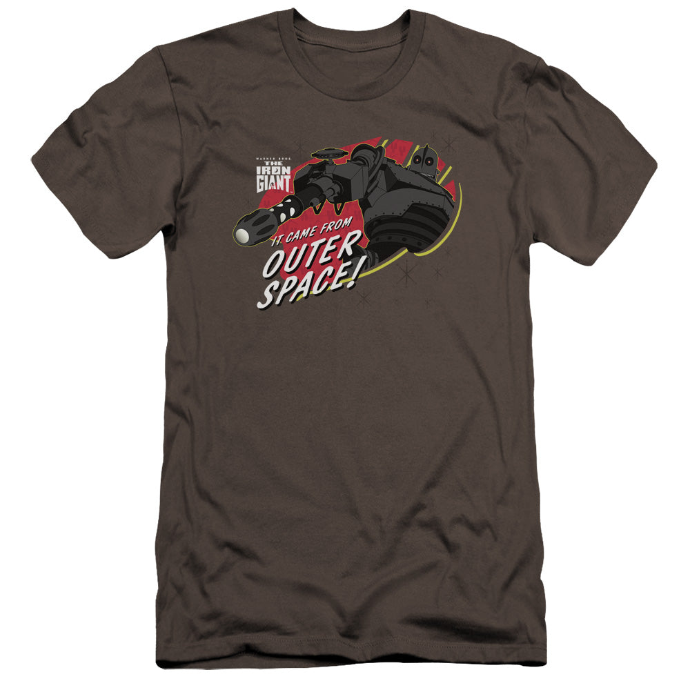 The Iron Giant Outer Space Men's Ultra-Soft 30/1 Cotton Slim Short-Sleeve T-Shirt