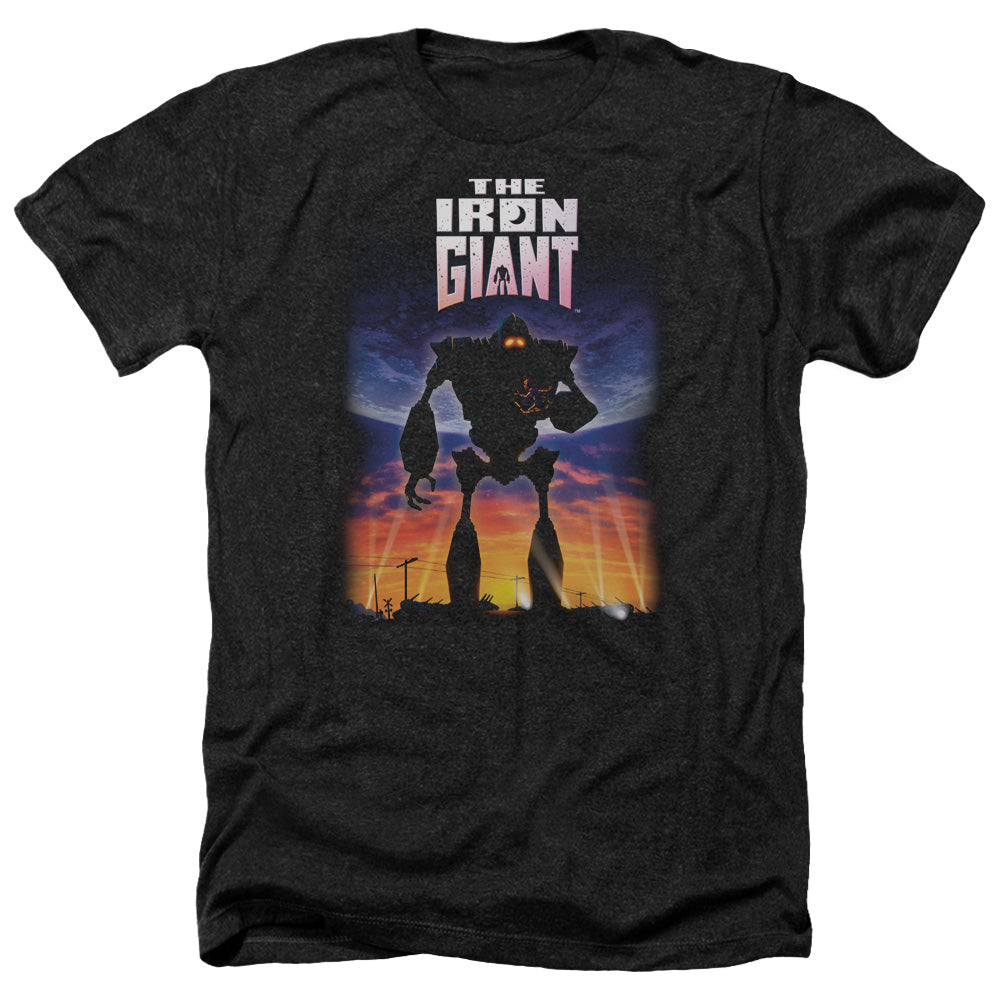 The Iron Giant Poster Men's 30/1 Heather 60 40 Poly Short-Sleeve T-Shirt