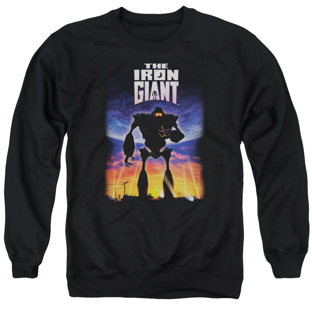 The Iron Giant Poster Men's Crewneck 50 50 Poly Long-Sleeve T-Shirt