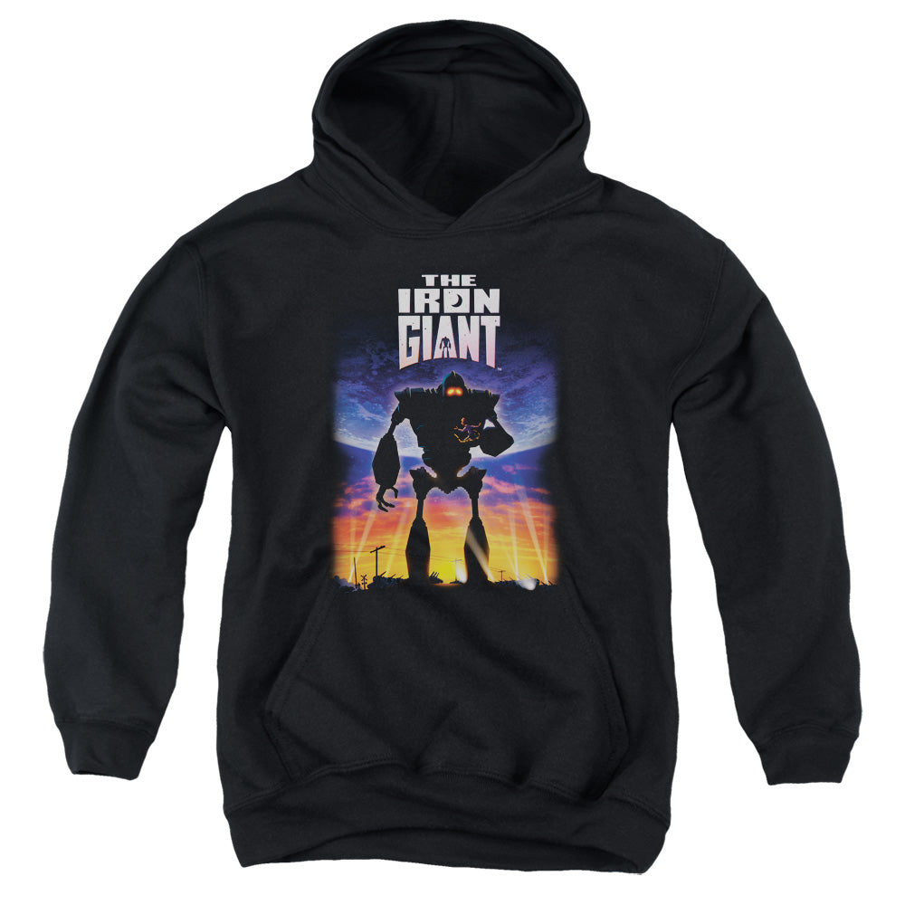 The Iron Giant Poster Youth Cotton Poly Pull-Over Hoodie