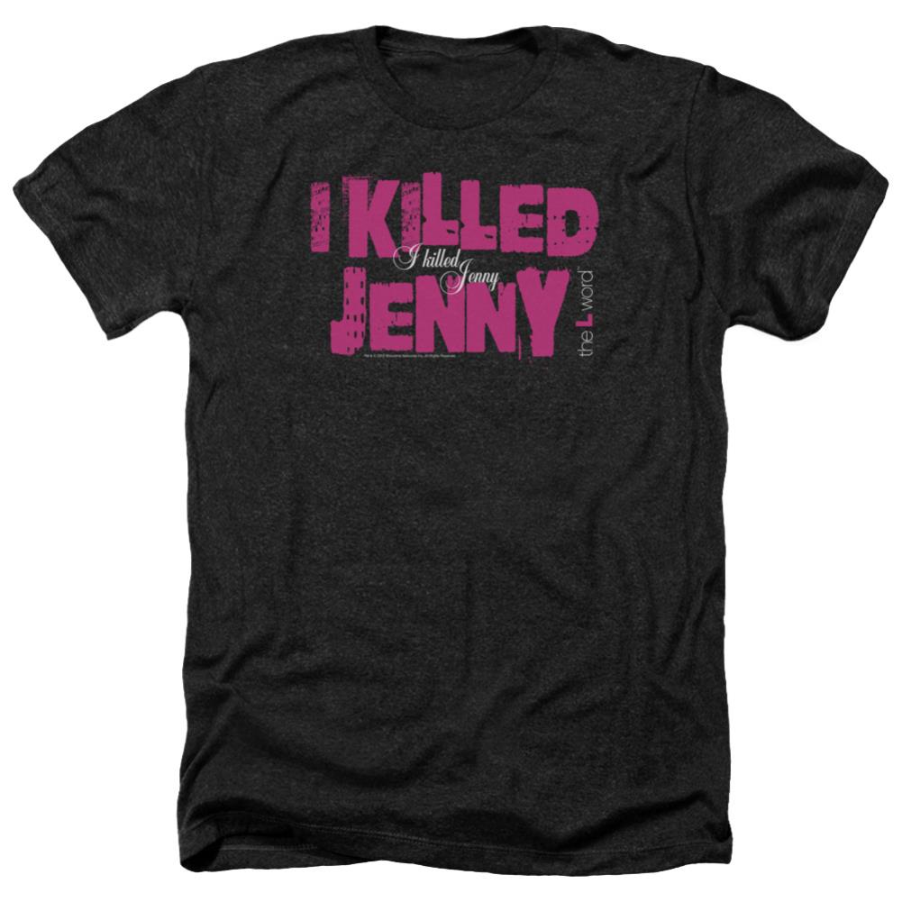The L Word I Killed Jenny Men's 30/1 Heather 60 40 Poly Short-Sleeve T-Shirt