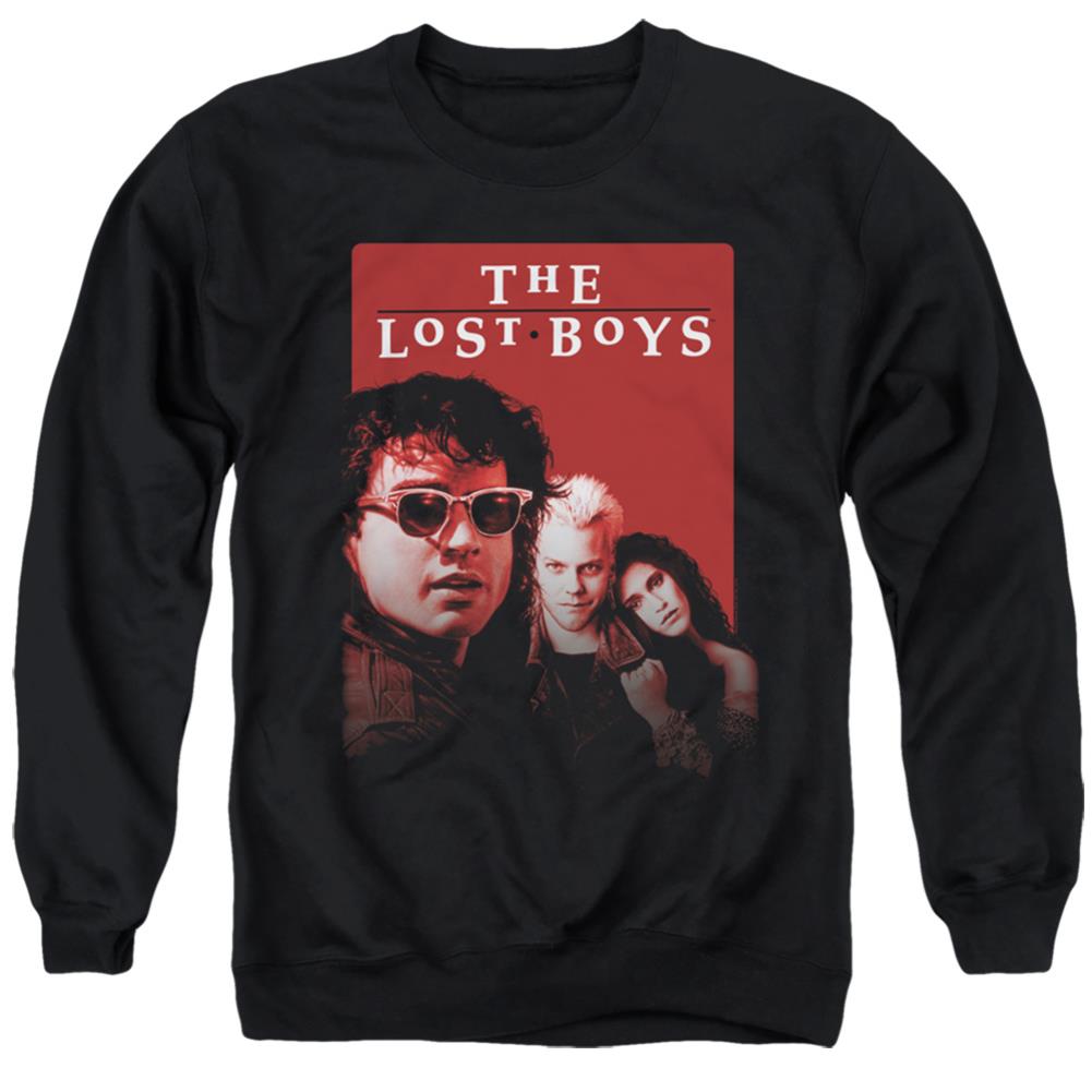 The Lost Boys Michael David Star Men's Crewneck 50 50 Poly Long-Sleeve T-Shirt