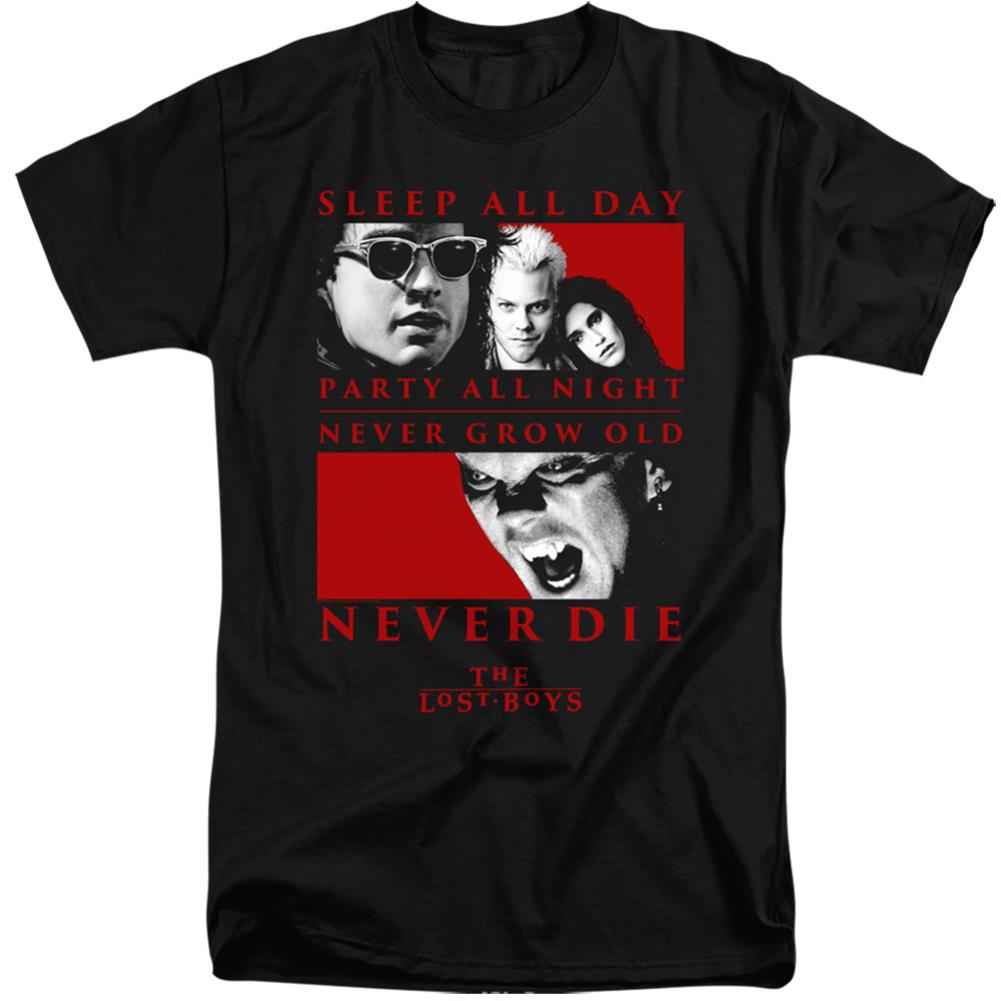 The Lost Boys Never Die Men's 18/1 Tall Cotton Short-Sleeve T-Shirt