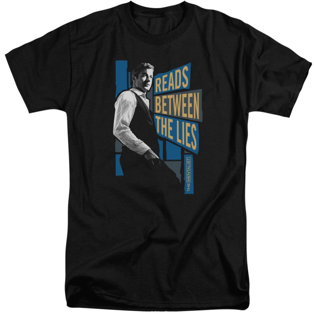 The Mentalist Between The Lies Men's 18/1 Tall Cotton Short-Sleeve T-Shirt