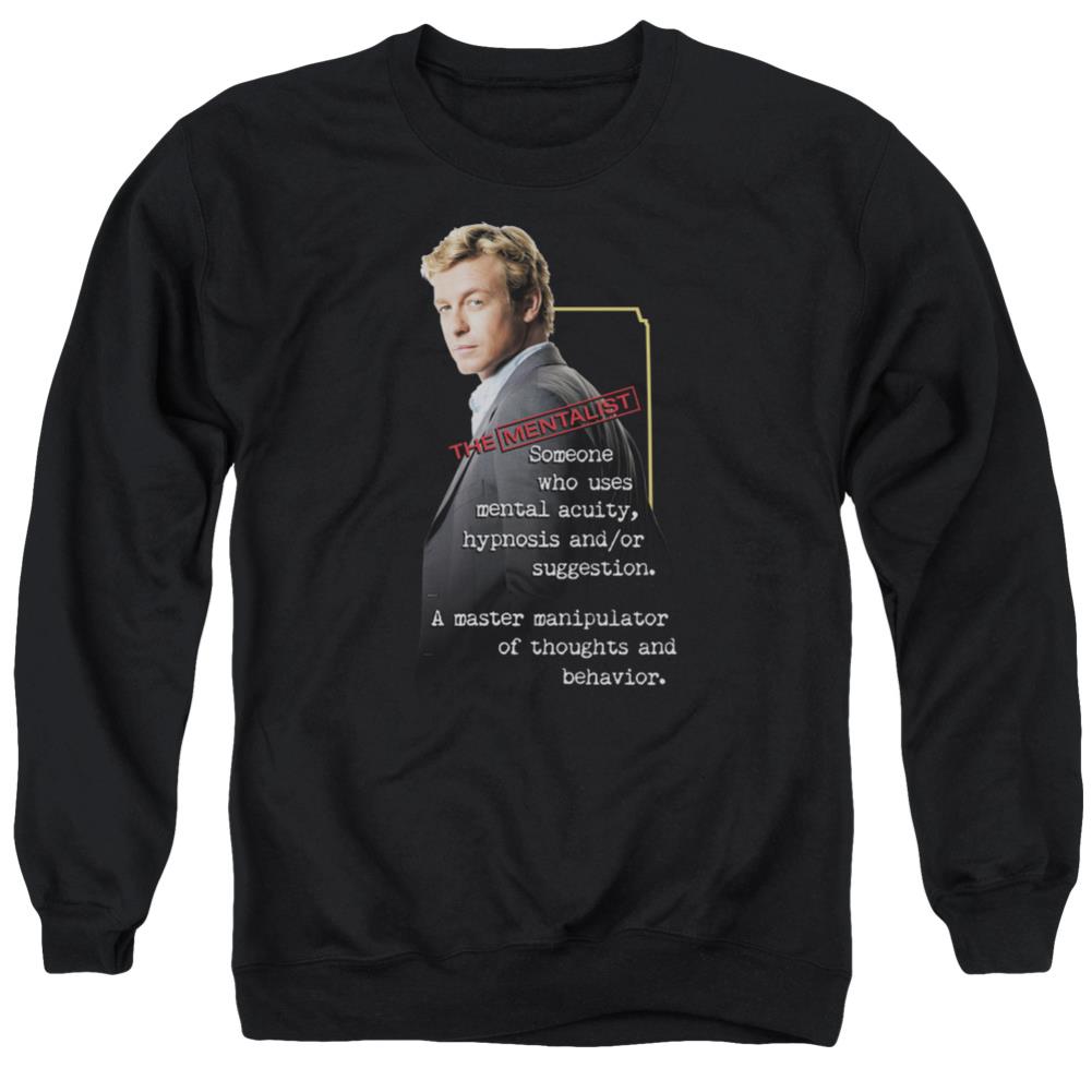 The Mentalist Definition Men's Crewneck 50 50 Poly Long-Sleeve T-Shirt