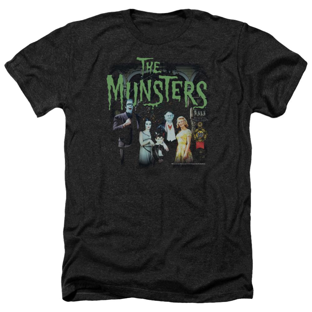 The Munsters 1313 50 Years Men's 30/1 Heather 60 40 Poly Short-Sleeve T-Shirt
