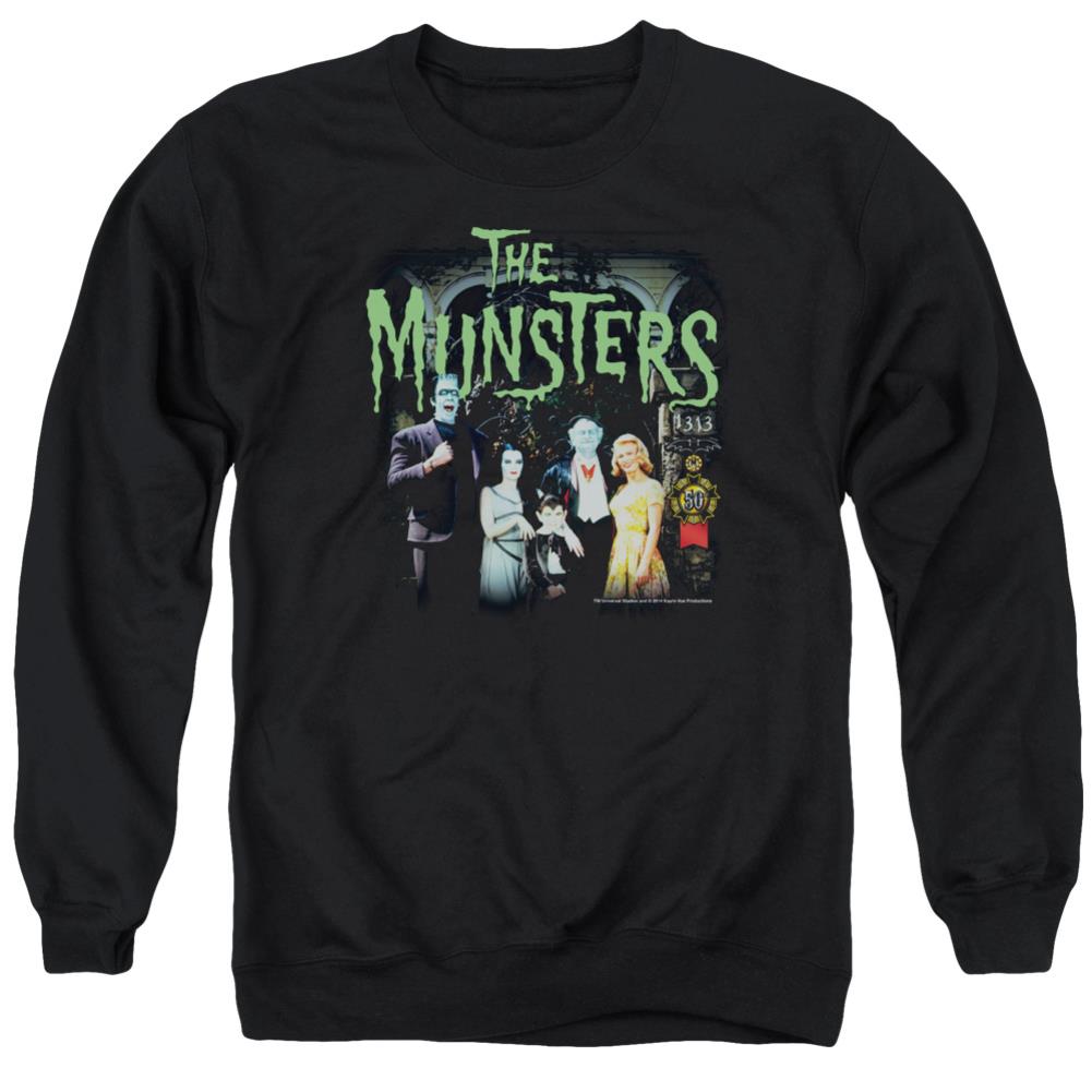 The Munsters 1313 50 Years Men's Crewneck 50 50 Poly Long-Sleeve T-Shirt