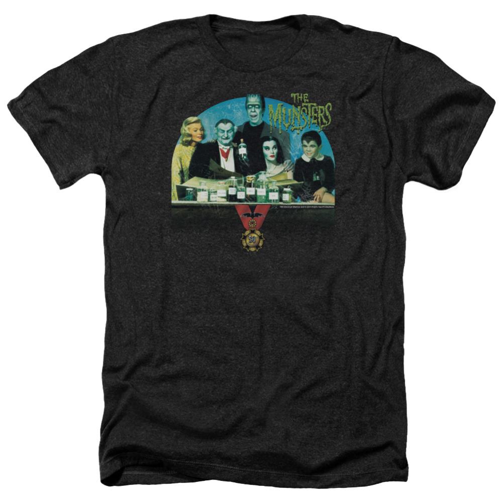 The Munsters 50 Year Potion Men's 30/1 Heather 60 40 Poly Short-Sleeve T-Shirt