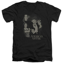 The Munsters American Gothic Men's 30/1 Cotton Slim V-Neck T-Shirt