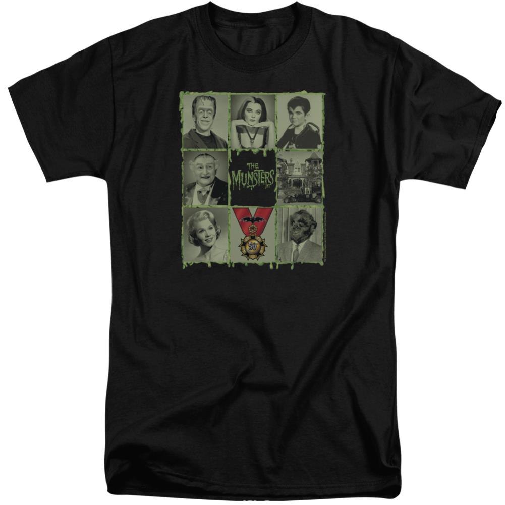 The Munsters Blocks Men's 18/1 Tall Cotton Short-Sleeve T-Shirt