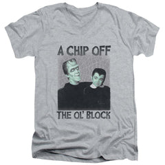 The Munsters Chip Men's 30/1 Cotton Slim V-Neck T-Shirt