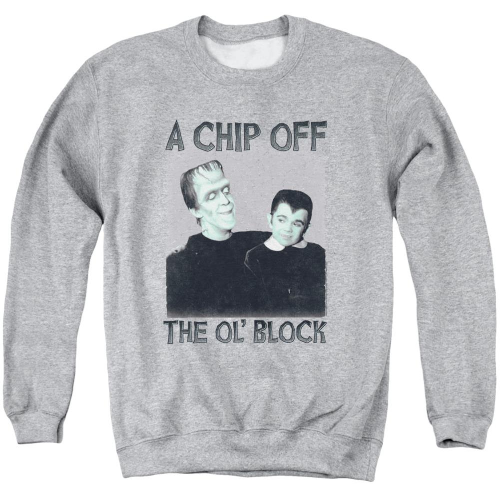 The Munsters Chip Men's Crewneck 50 50 Poly Long-Sleeve T-Shirt