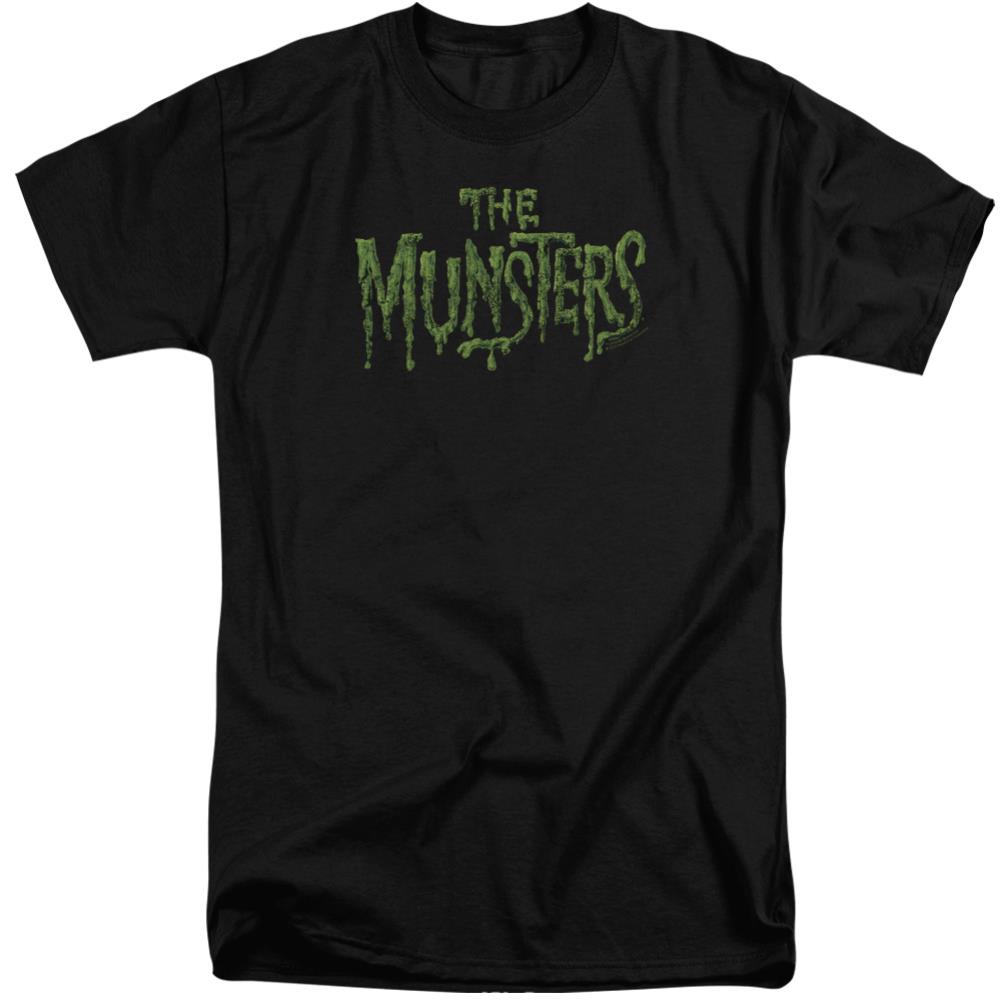 The Munsters Distress Logo Men's 18/1 Tall Cotton Short-Sleeve T-Shirt