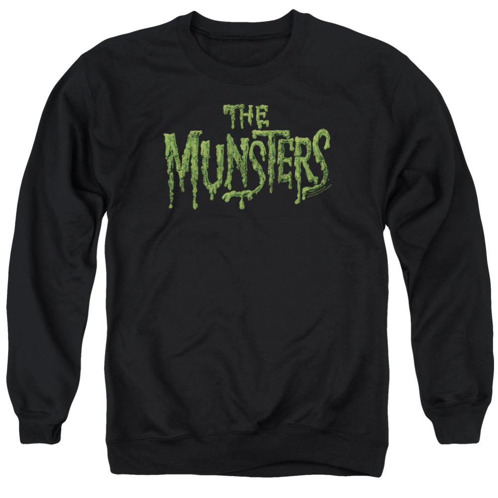 The Munsters Distress Logo Men's Crewneck 50 50 Poly Long-Sleeve T-Shirt