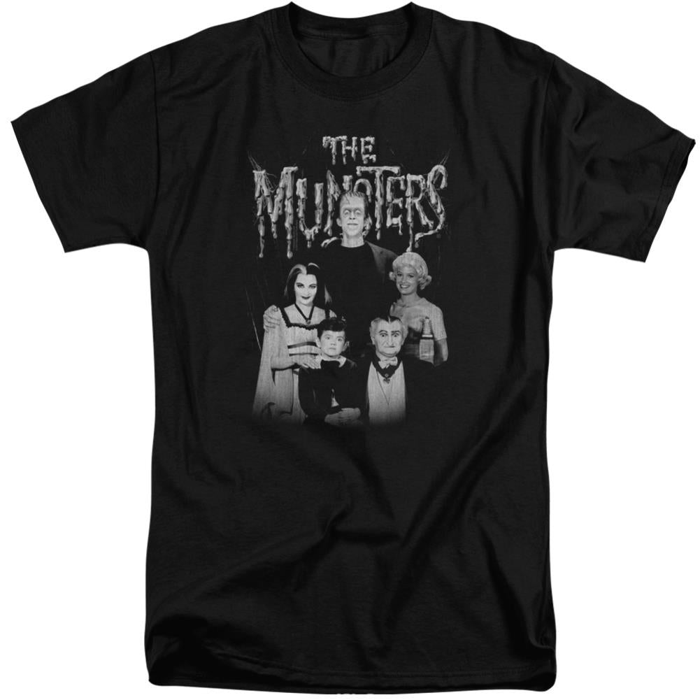 The Munsters Family Portrait Men's 18/1 Tall Cotton Short-Sleeve T-Shirt