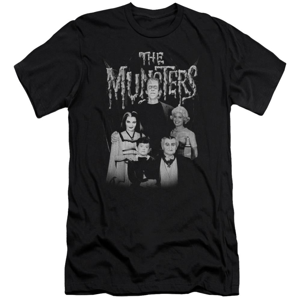 The Munsters Family Portrait Men's Ultra-Soft 30/1 Cotton Slim Short-Sleeve T-Shirt