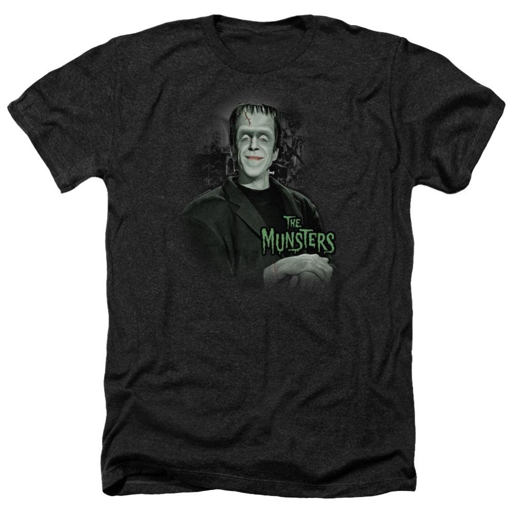 The Munsters Man Of The House Men's 30/1 Heather 60 40 Poly Short-Sleeve T-Shirt