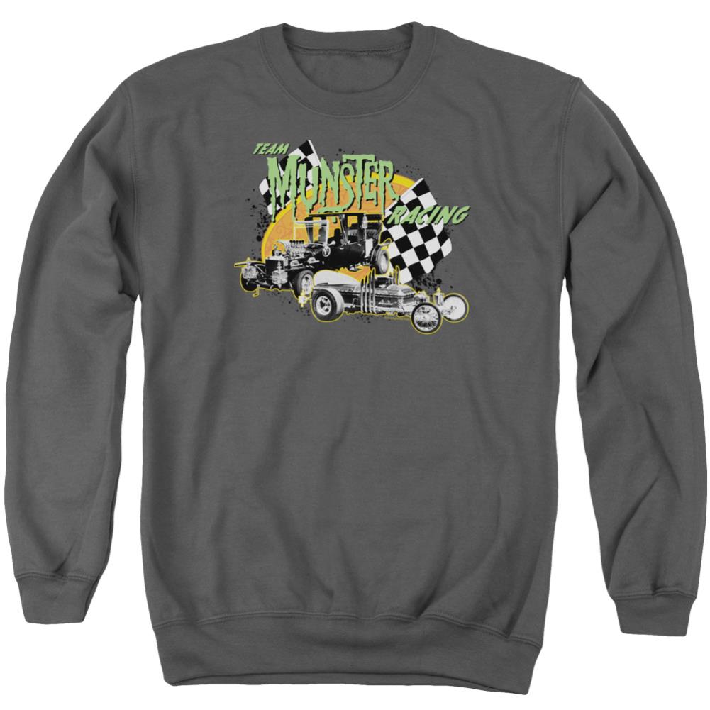 The Munsters Munster Racing Men's Crewneck 50 50 Poly Long-Sleeve T-Shirt