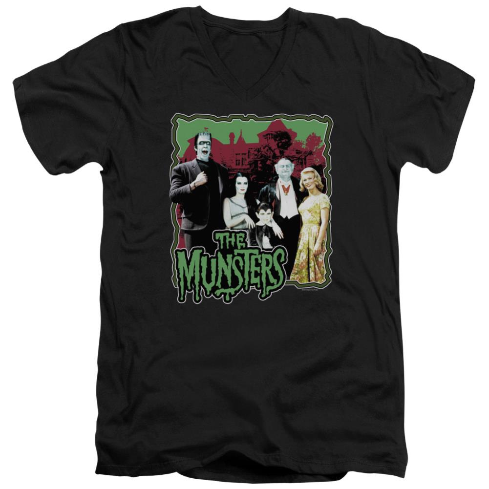 The Munsters Normal Family Men's 30/1 Cotton Slim V-Neck T-Shirt