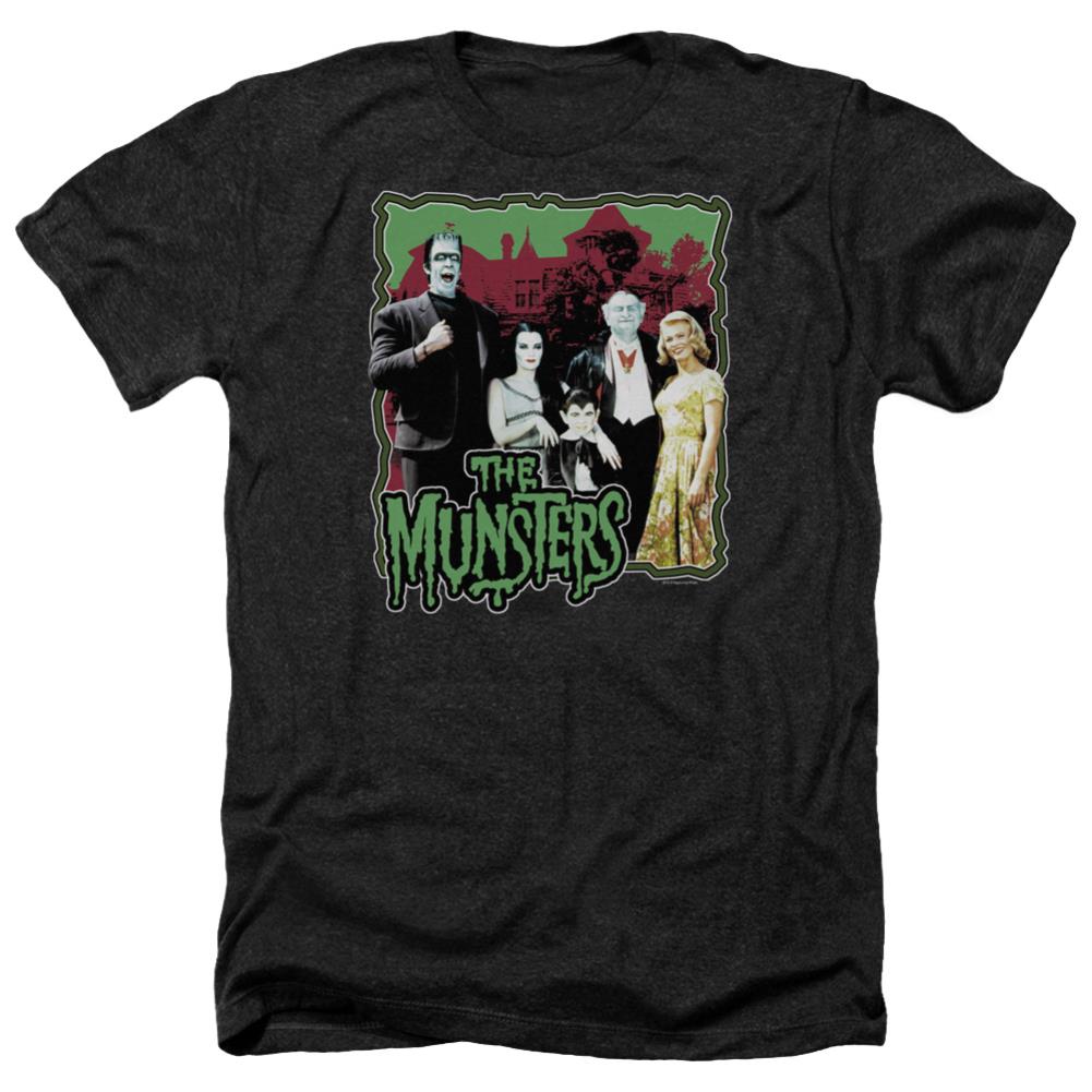 The Munsters Normal Family Men's 30/1 Heather 60 40 Poly Short-Sleeve T-Shirt