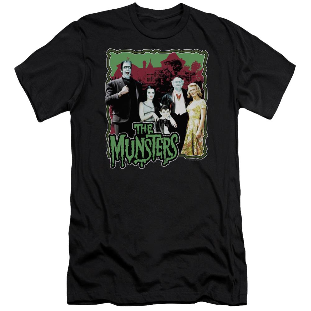 The Munsters Normal Family Men's Ultra-Soft 30/1 Cotton Slim Short-Sleeve T-Shirt