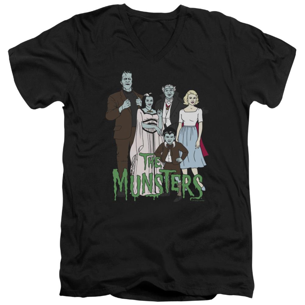 The Munsters The Family Men's 30/1 Cotton Slim V-Neck T-Shirt