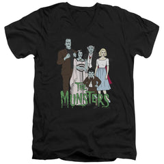 The Munsters The Family Men's 30/1 Cotton Slim V-Neck T-Shirt