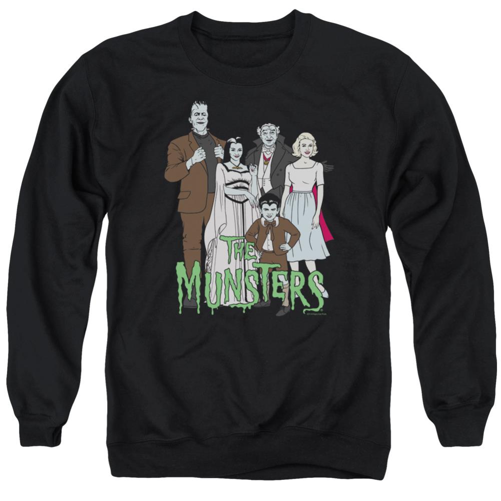 The Munsters The Family Men's Crewneck 50 50 Poly Long-Sleeve T-Shirt