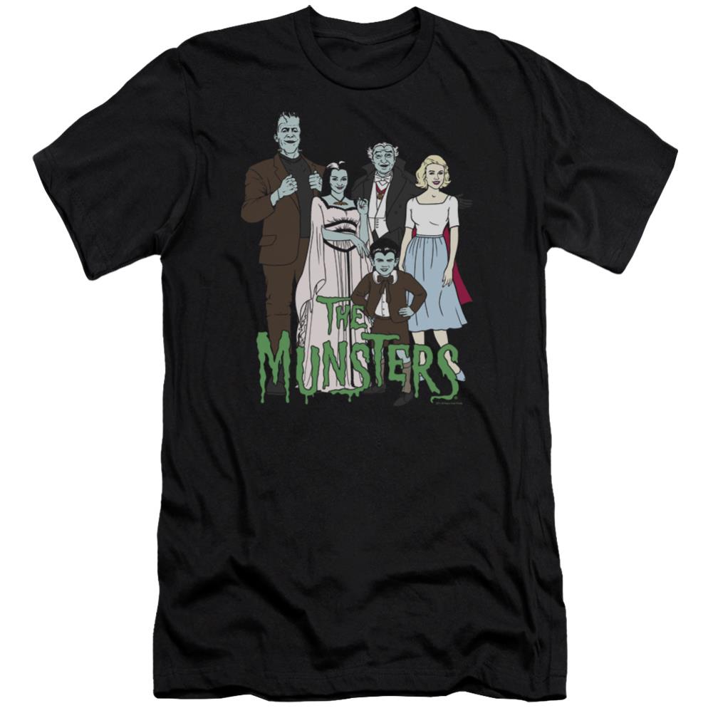 The Munsters The Family Men's Ultra-Soft 30/1 Cotton Slim Short-Sleeve T-Shirt