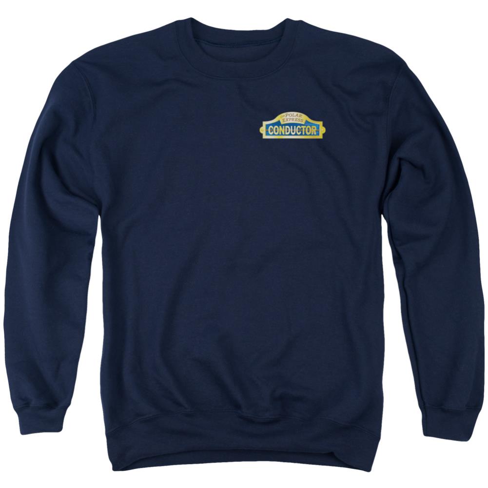 The Polar Express Conductor Men's Crewneck 50 50 Poly Long-Sleeve T-Shirt