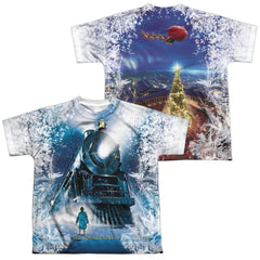 The Polar Express Journey (Front/Back Print) Youth Regular Fit Poly Short-Sleeve T-Shirt