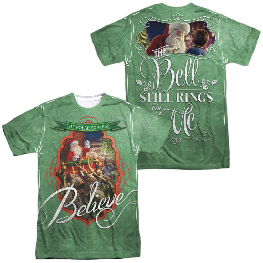 The Polar Express Santa (Front/Back Print) Men's Regular Fit Polyester Short-Sleeve T-Shirt