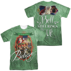 The Polar Express Santa (Front/Back Print) Men's Regular Fit Polyester Short-Sleeve T-Shirt