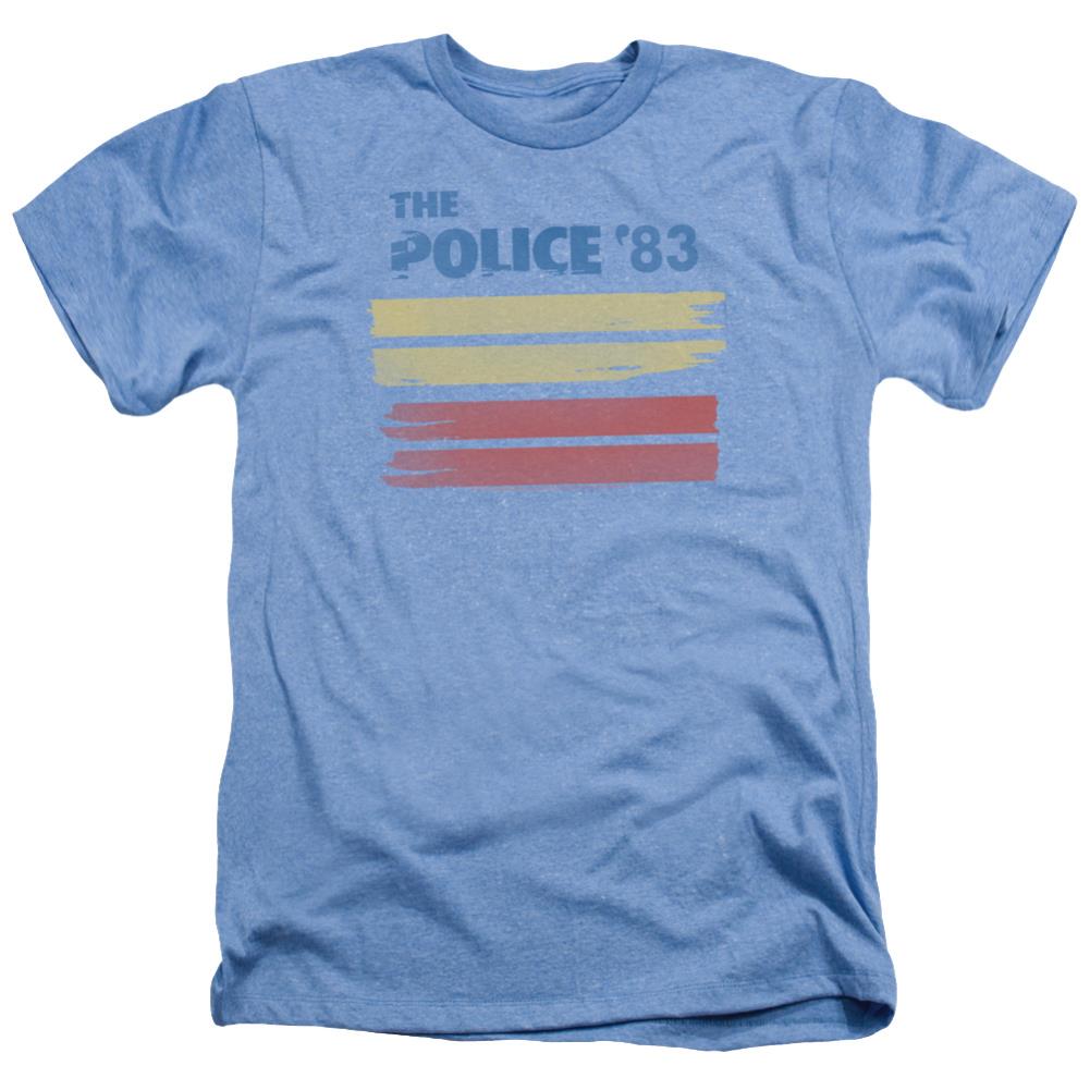 The Police 83 Men's 30/1 Heather 60 40 Poly Short-Sleeve T-Shirt